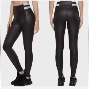 Koral High Rise Obscure Logo Waistband Leggings Size Small